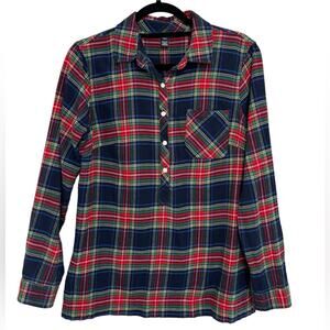 Lands’ End Popover Flannel Shirt - Size 6